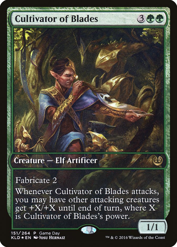 Cultivator of Blades (Game Day) (Full Art) [Kaladesh Promos] - Evolution TCG