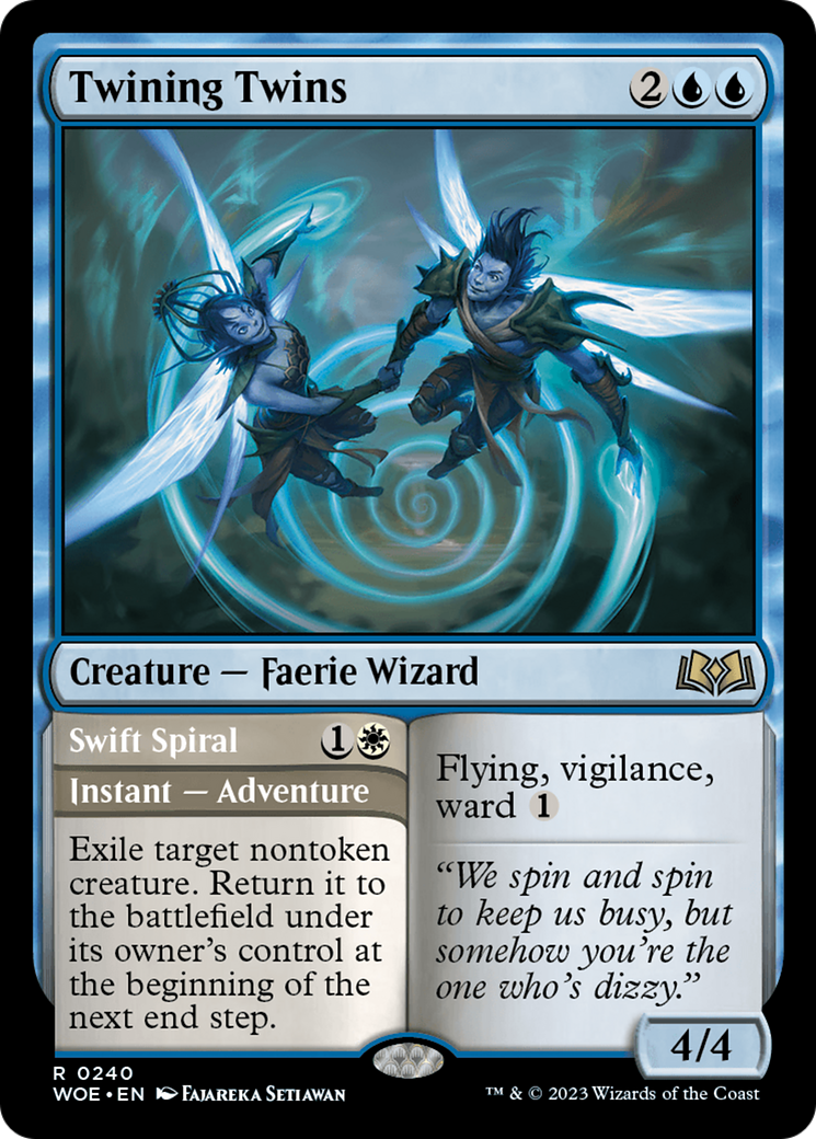 Twining Twins // Swift Spiral [Wilds of Eldraine] - Evolution TCG