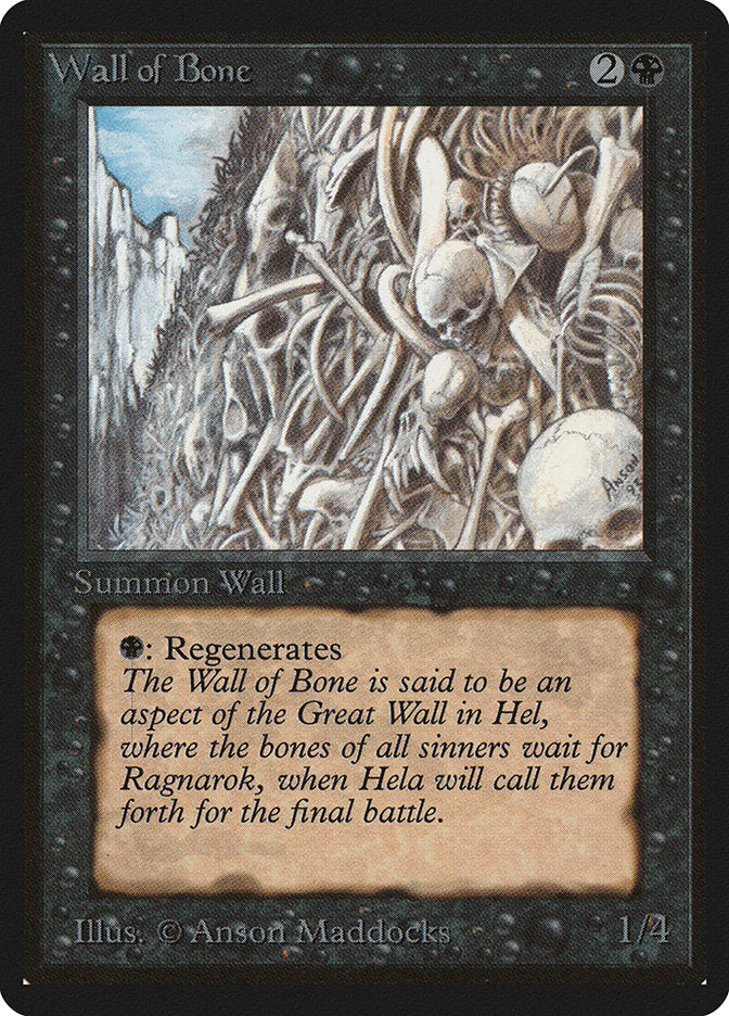 Wall of Bone [Beta Edition] - Evolution TCG