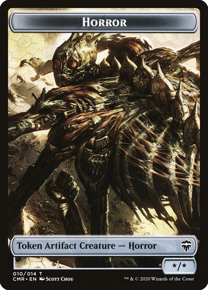 Horror // Zombie Double-Sided Token [Commander Legends Tokens] - Evolution TCG