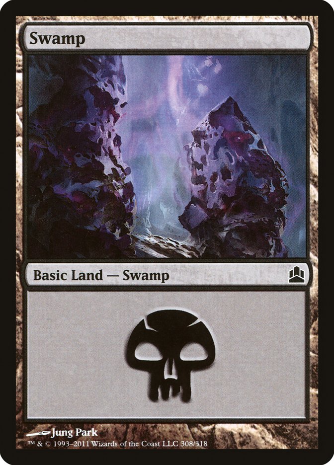 Swamp (308) [Commander 2011] - Evolution TCG