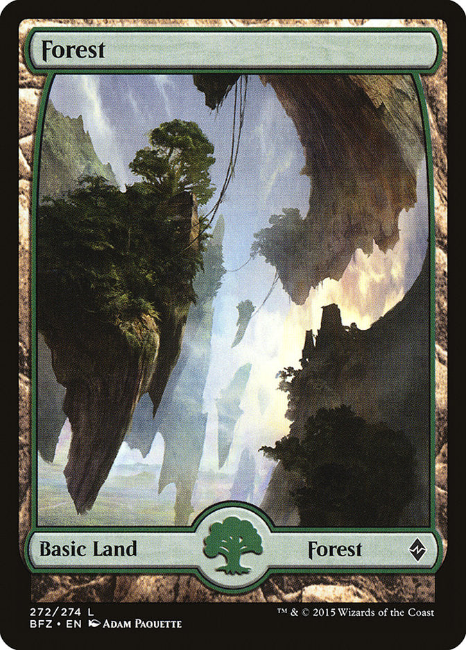 Forest (272) (Full Art) [Battle for Zendikar] - Evolution TCG