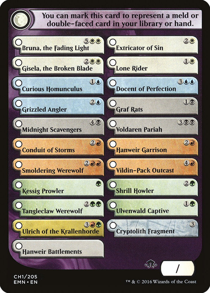 Eldritch Moon Checklist [Eldritch Moon Tokens] - Evolution TCG