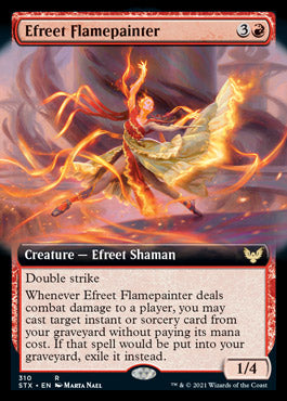 Efreet Flamepainter (Extended Art) [Strixhaven: School of Mages] - Evolution TCG