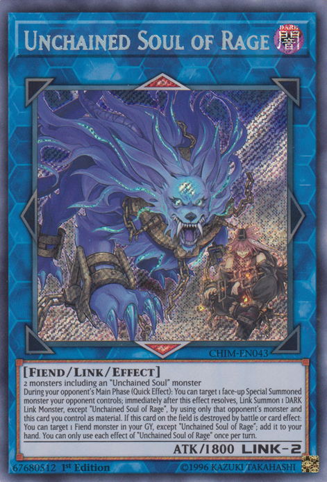 Unchained Soul of Rage [CHIM-EN043] Secret Rare - Evolution TCG