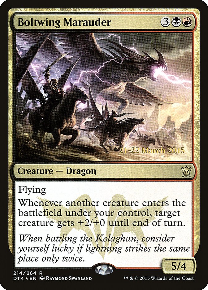 Boltwing Marauder [Dragons of Tarkir Prerelease Promos] - Evolution TCG