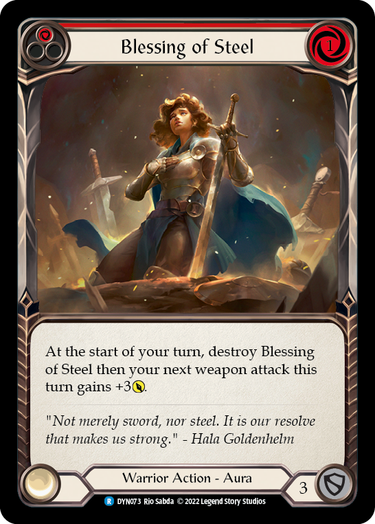 Blessing of Steel (Red) [DYN073] (Dynasty)  Rainbow Foil - Evolution TCG