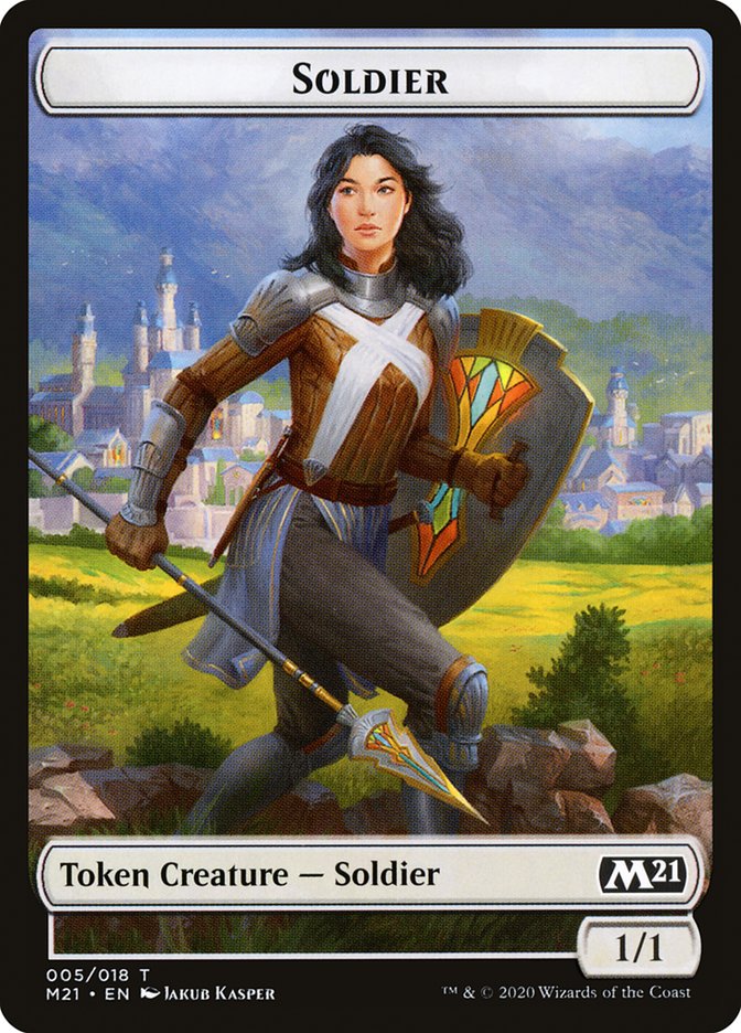 Cat (011) // Soldier Double-Sided Token [Core Set 2021 Tokens] - Evolution TCG
