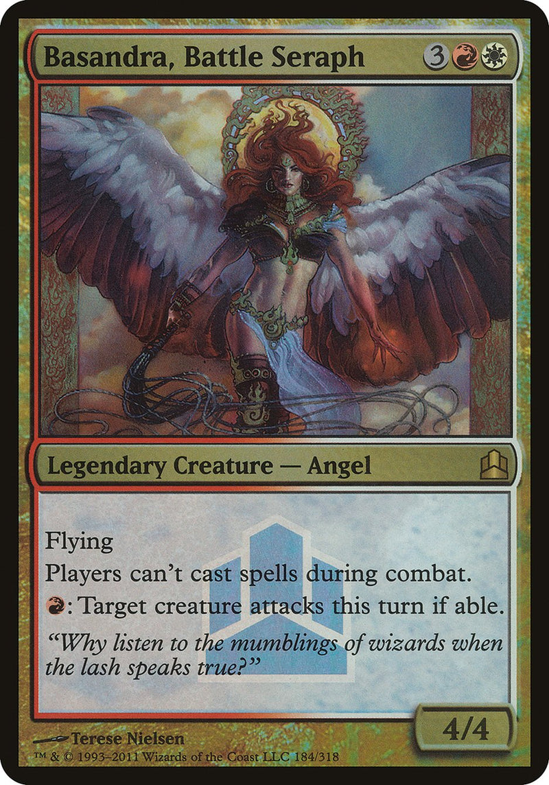 Basandra, Battle Seraph (Launch) (Oversized) [Commander 2011 Oversized] - Evolution TCG