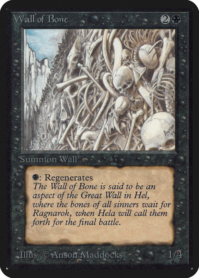 Wall of Bone [Alpha Edition] - Evolution TCG