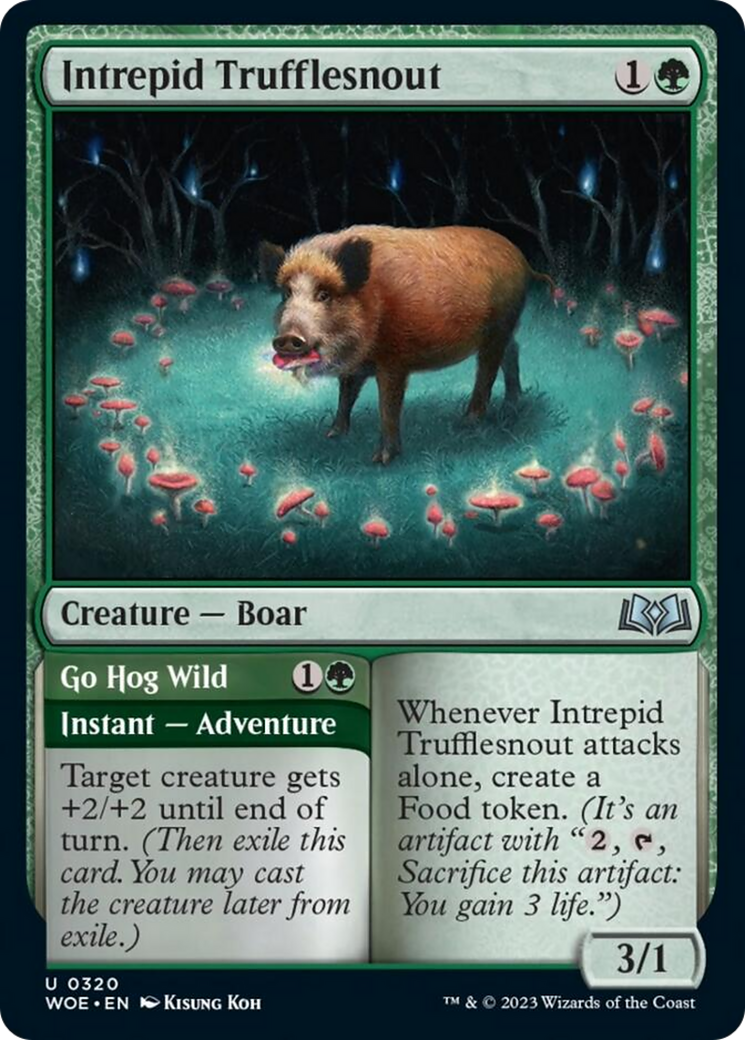 Intrepid Trufflesnout // Go Hog Wild [Wilds of Eldraine] - Evolution TCG
