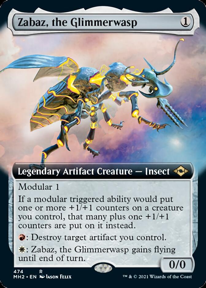 Zabaz, the Glimmerwasp (Extended Art) [Modern Horizons 2] - Evolution TCG