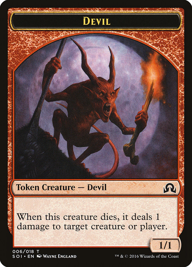 Devil Token [Shadows over Innistrad Tokens] - Evolution TCG