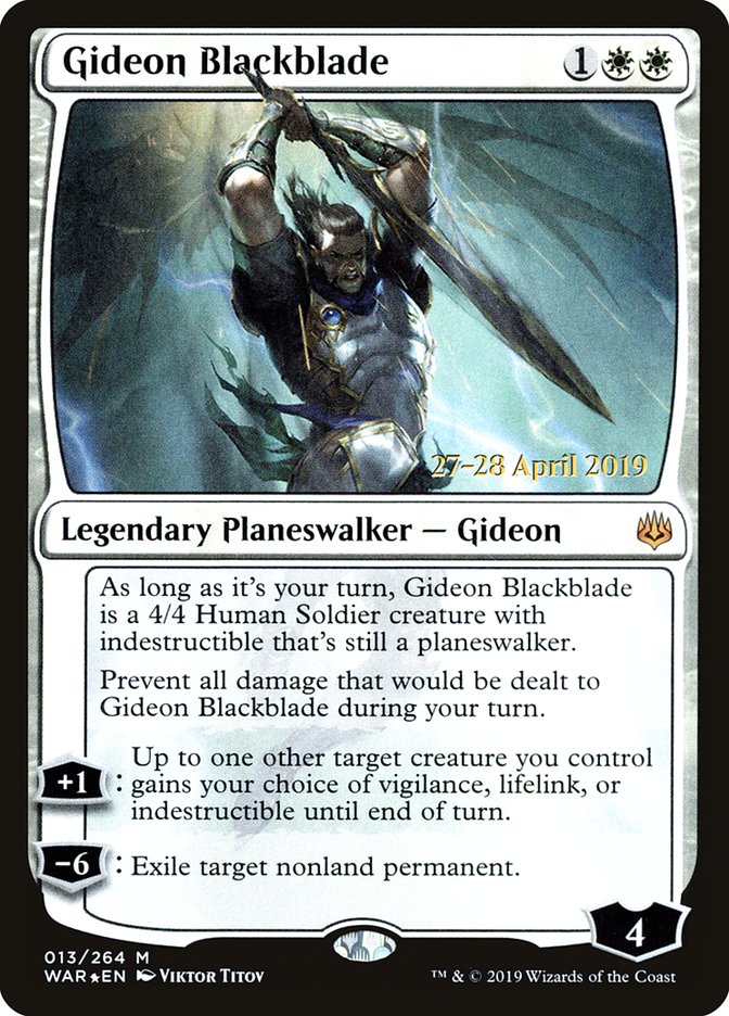 Gideon Blackblade [War of the Spark Prerelease Promos] - Evolution TCG