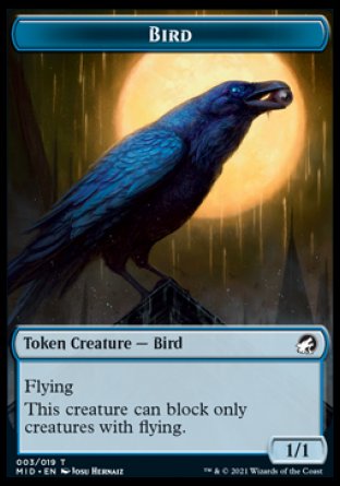 Human // Bird Double-Sided Token [Innistrad: Midnight Hunt Tokens] - Evolution TCG