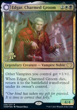 Edgar, Charmed Groom // Edgar Markov's Coffin [Innistrad: Crimson Vow Prerelease Promos] - Evolution TCG
