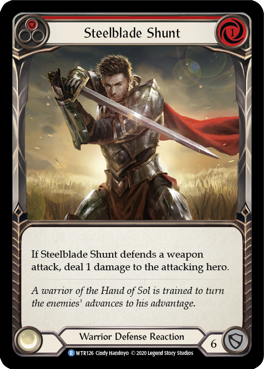 Steelblade Shunt (Red) [U-WTR126] (Welcome to Rathe Unlimited)  Unlimited Normal - Evolution TCG