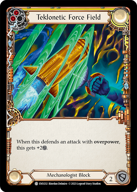 Teklonetic Force Field (Yellow) [EVO232] (Bright Lights) - Evolution TCG