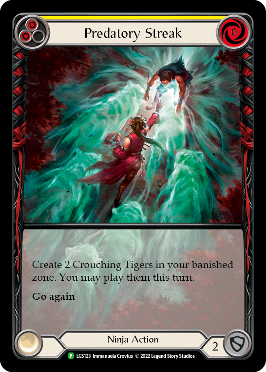 Predatory Streak (Yellow) [LGS123] (Promo)  Rainbow Foil - Evolution TCG