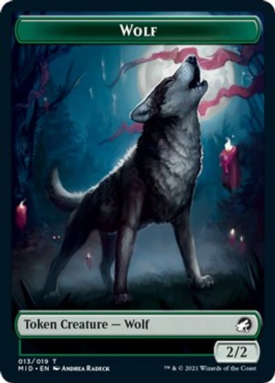 Centaur // Wolf Double-Sided Token [Innistrad: Midnight Hunt Commander Tokens] - Evolution TCG