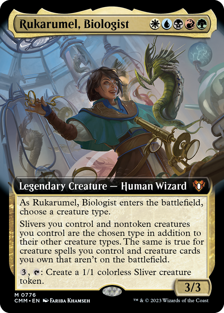 Rukarumel, Biologist (Extended Art) [Commander Masters] - Evolution TCG