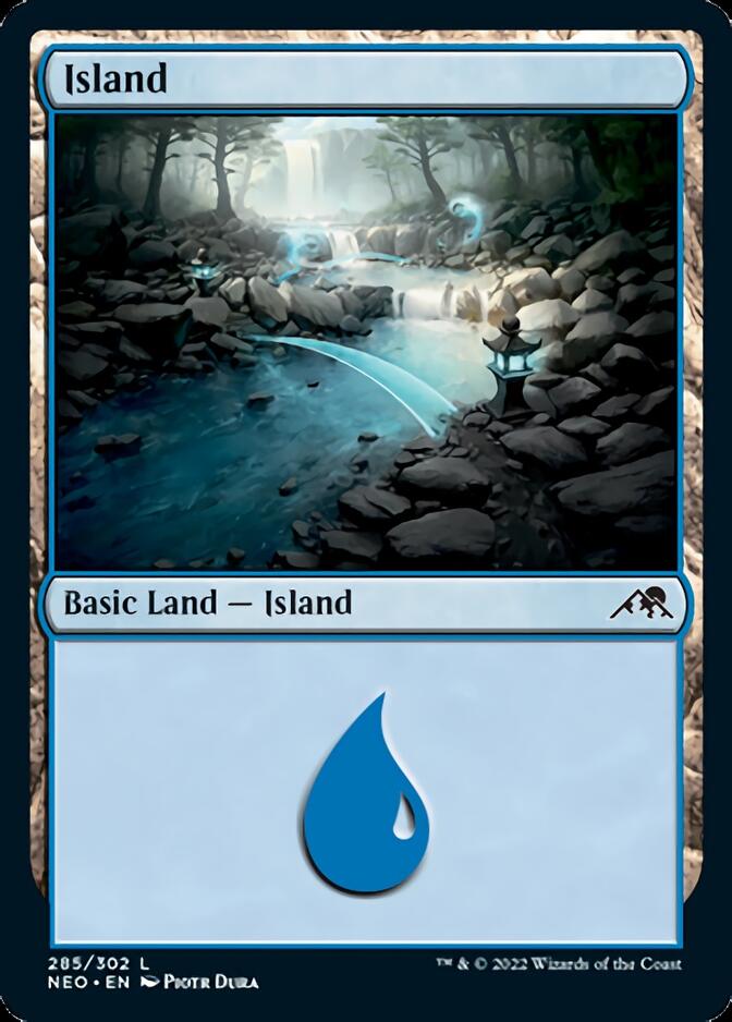 Island (285) [Kamigawa: Neon Dynasty] - Evolution TCG