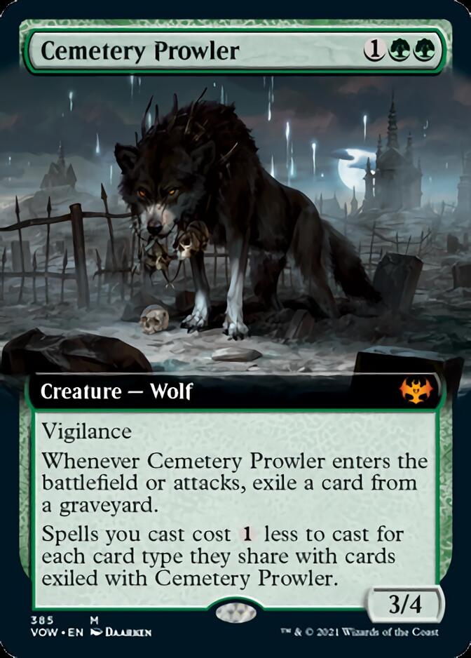 Cemetery Prowler (Extended Art) [Innistrad: Crimson Vow] - Evolution TCG