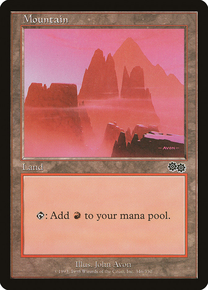 Mountain (346) [Urza's Saga] - Evolution TCG