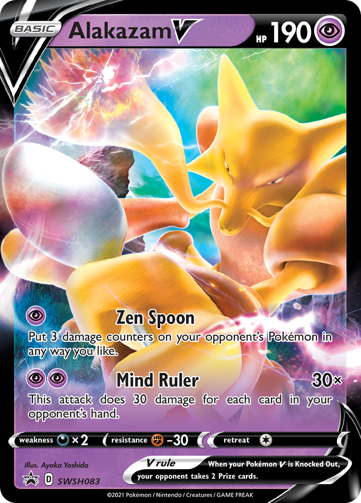 Alakazam V (SWSH083) (Jumbo Card) [Sword & Shield: Black Star Promos] - Evolution TCG