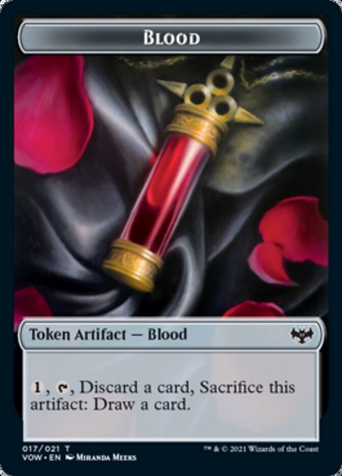Blood // Wolf (014) Double-Sided Token [Innistrad: Crimson Vow Tokens] - Evolution TCG