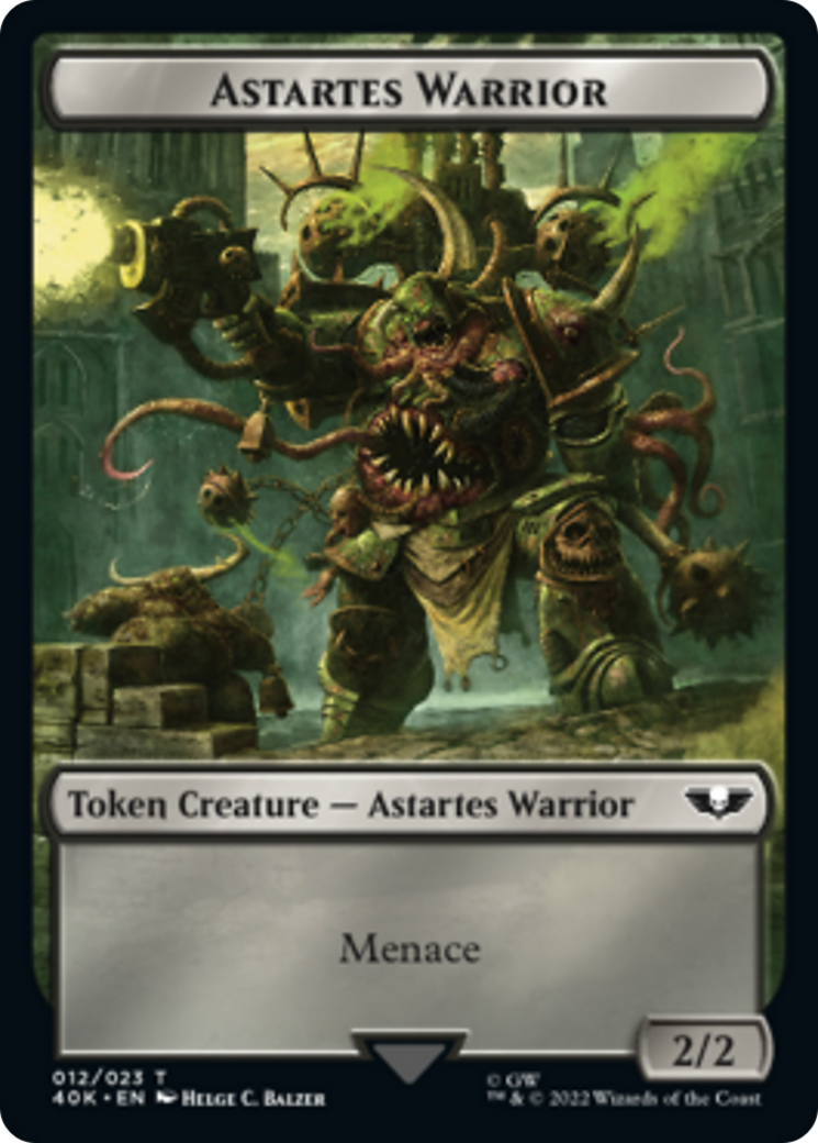 Astartes Warrior // Plaguebearer of Nurgle Double-Sided Token [Warhammer 40,000 Tokens] - Evolution TCG