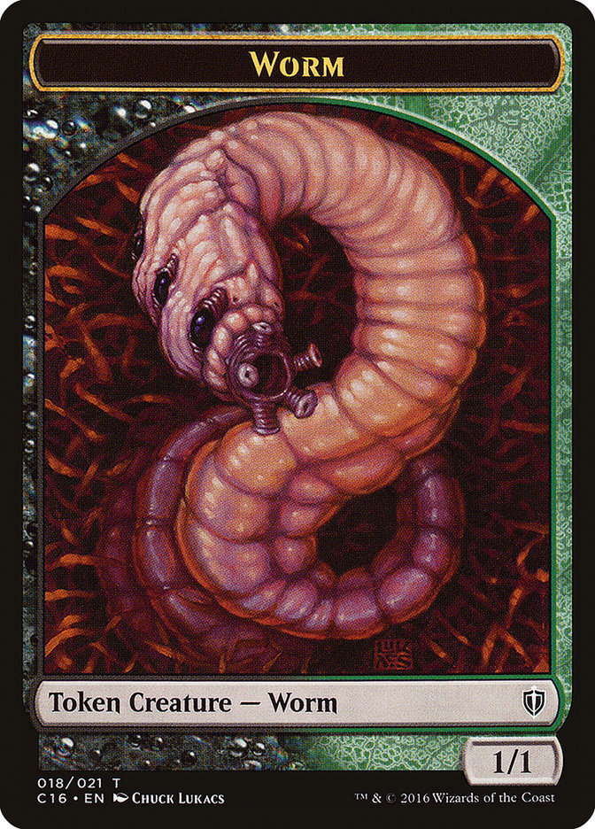 Zombie // Worm Double-Sided Token [Commander 2016 Tokens] - Evolution TCG