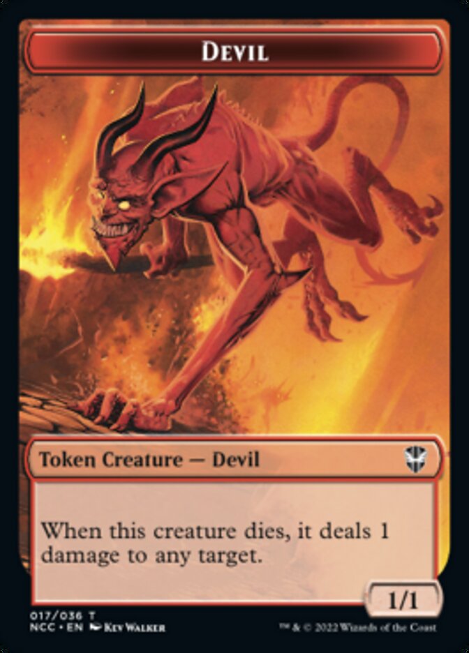 Soldier (33) // Devil Double-Sided Token [Streets of New Capenna Commander Tokens] - Evolution TCG