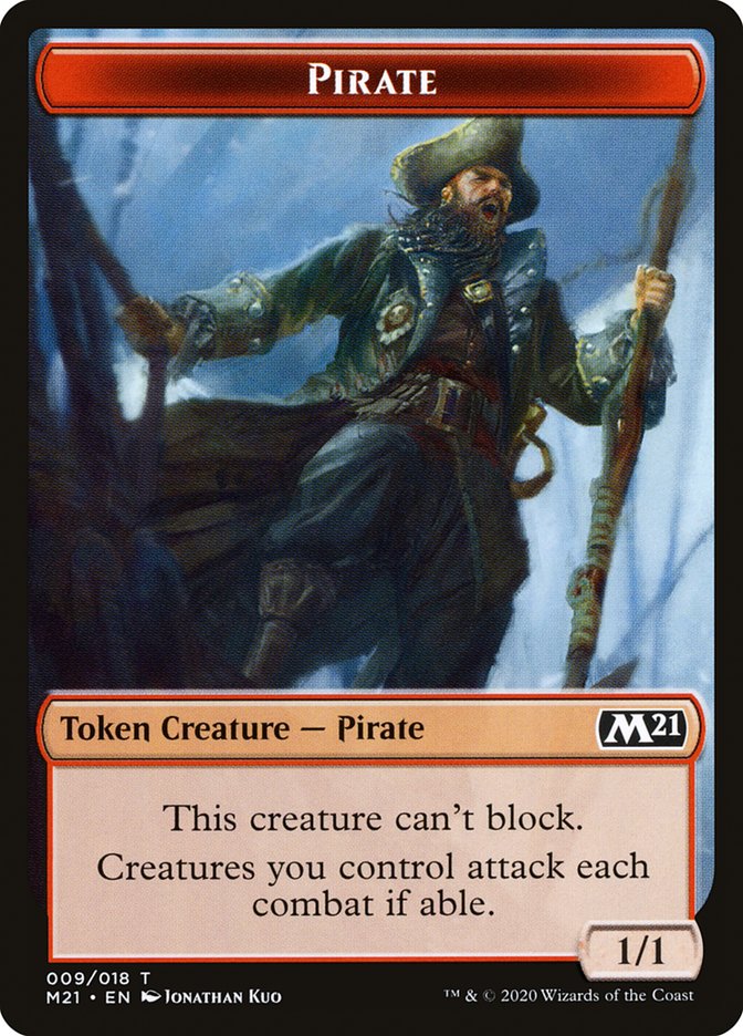 Cat (011) // Pirate Double-Sided Token [Core Set 2021 Tokens] - Evolution TCG