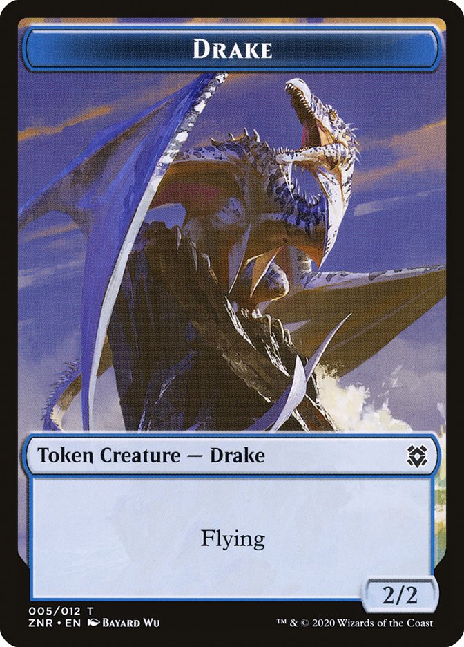Copy // Drake Double-Sided Token [Zendikar Rising Tokens] - Evolution TCG