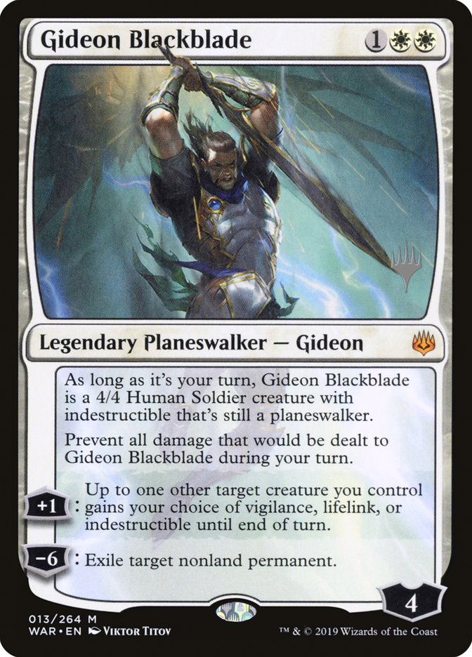 Gideon Blackblade (Promo Pack) [War of the Spark Promos] - Evolution TCG