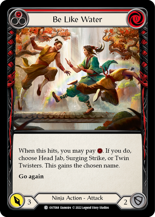 Be Like Water (Red) [OUT068] (Outsiders) - Evolution TCG