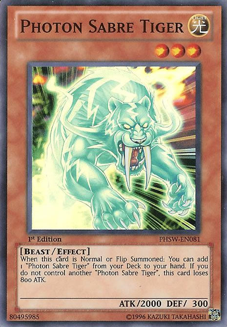 Photon Sabre Tiger [PHSW-EN081] Super Rare - Evolution TCG