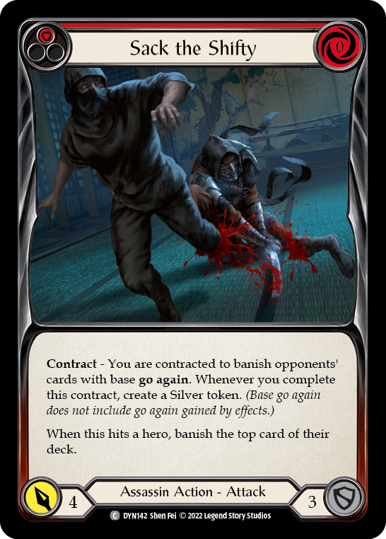 Sack the Shifty (Red) [DYN142] (Dynasty)  Rainbow Foil - Evolution TCG