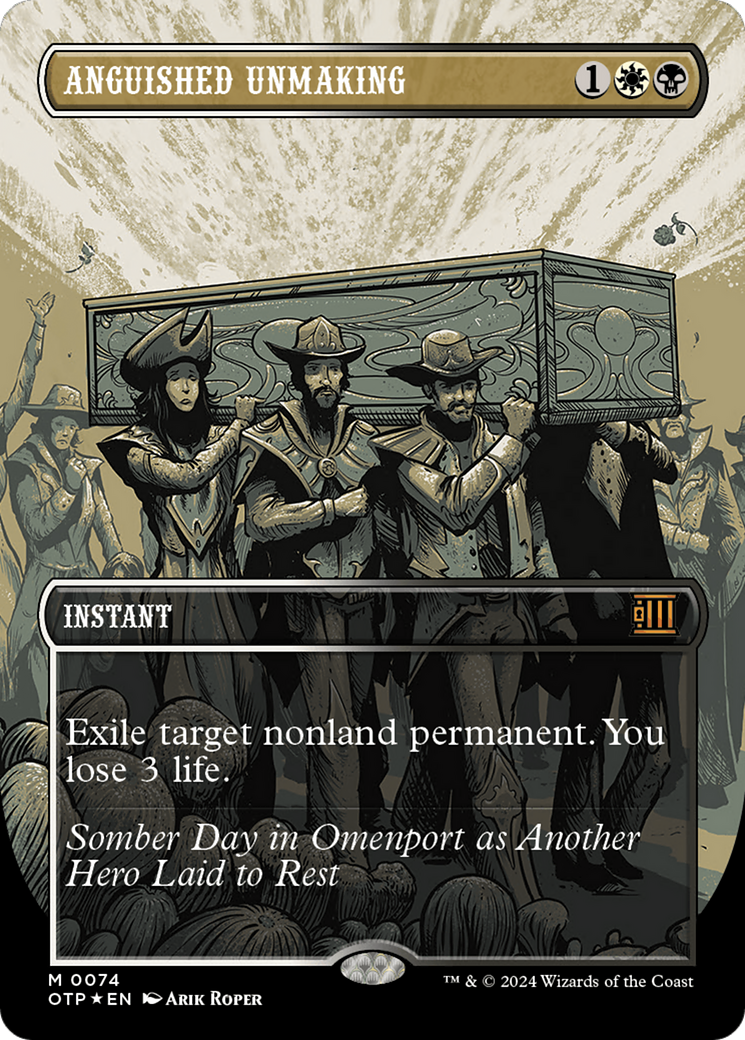 Anguished Unmaking (Textured Foil) [Outlaws of Thunder Junction: Breaking News] - Evolution TCG