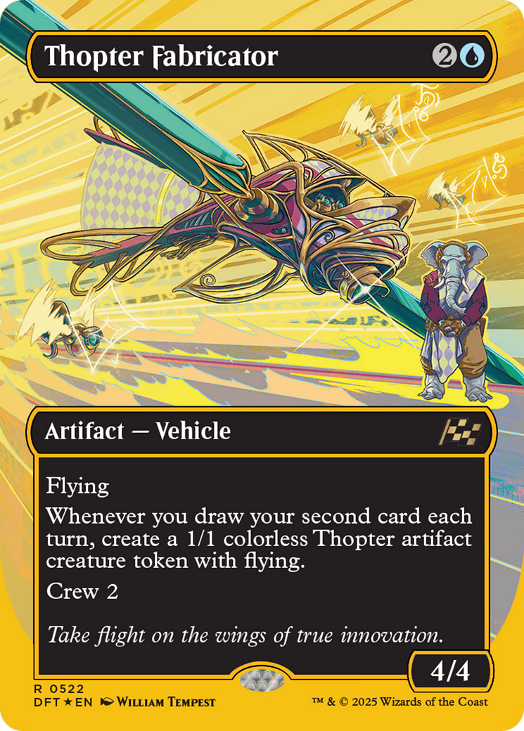 Thopter Fabricator (Borderless) (First-Place Foil) [Aetherdrift] - Evolution TCG