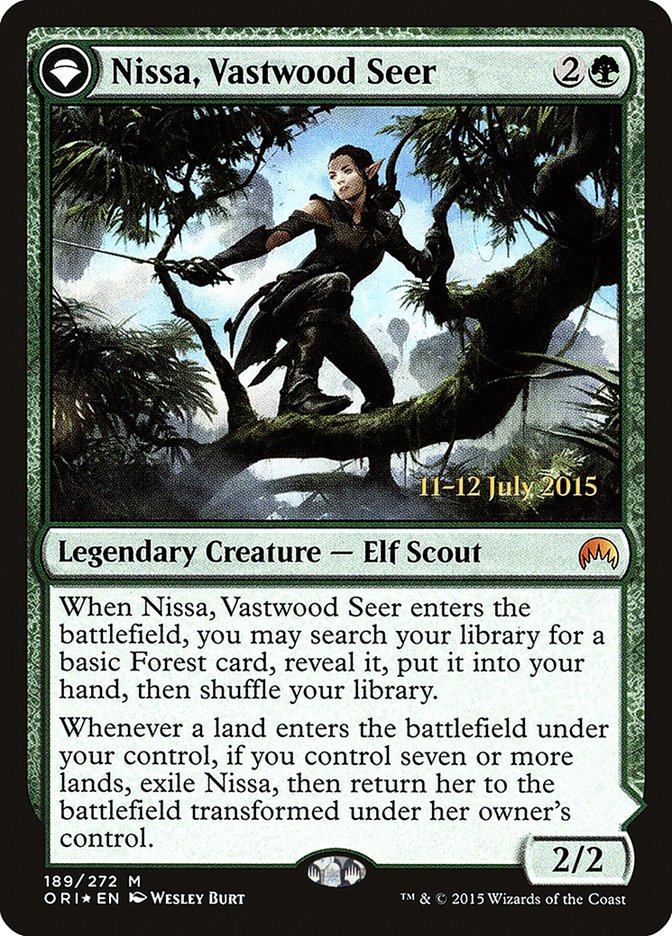 Nissa, Vastwood Seer // Nissa, Sage Animist [Magic Origins Prerelease Promos] - Evolution TCG