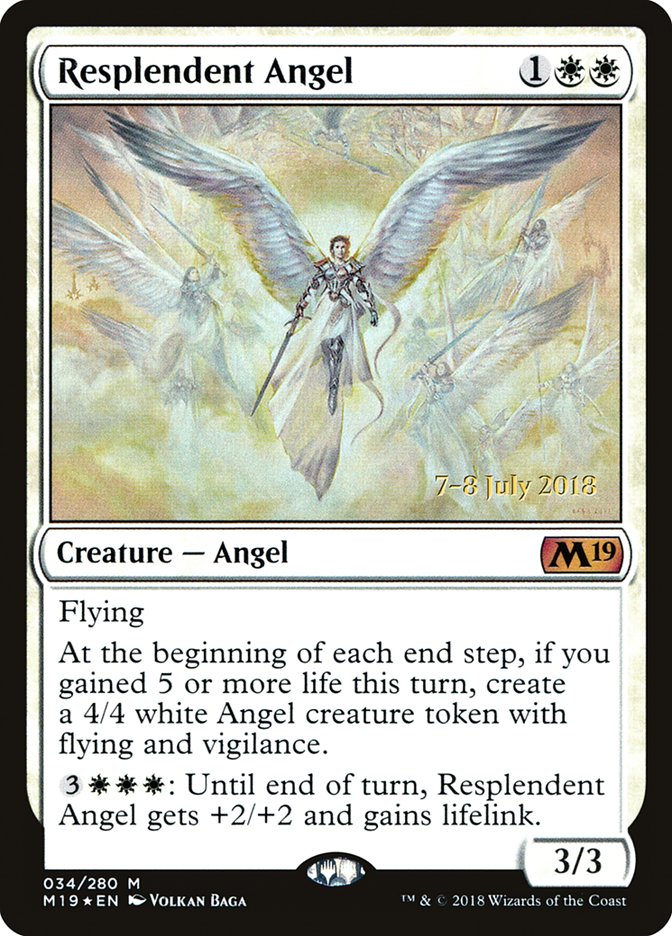 Resplendent Angel [Core Set 2019 Prerelease Promos] - Evolution TCG