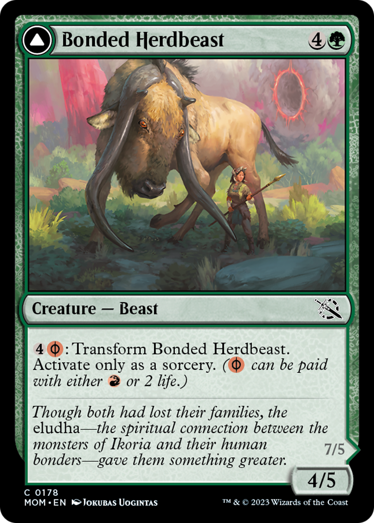 Bonded Herdbeast // Plated Kilnbeast [March of the Machine] - Evolution TCG