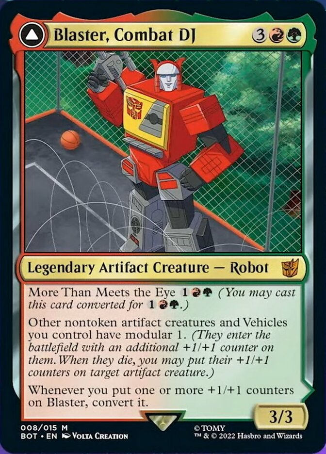 Blaster, Combat DJ // Blaster, Morale Booster [Transformers] - Evolution TCG