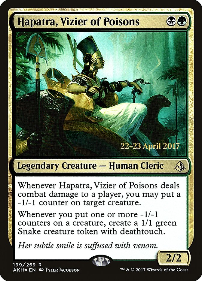Hapatra, Vizier of Poisons [Amonkhet Prerelease Promos] - Evolution TCG