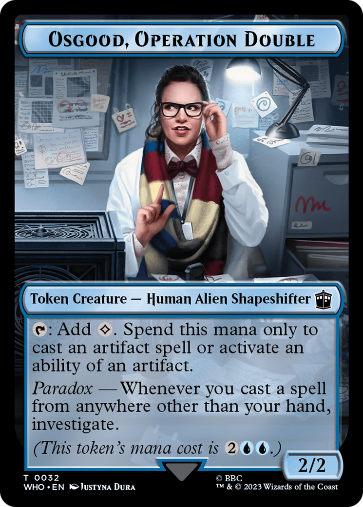 Alien // Osgood, Operation Double Double-Sided Token [Doctor Who Tokens] - Evolution TCG