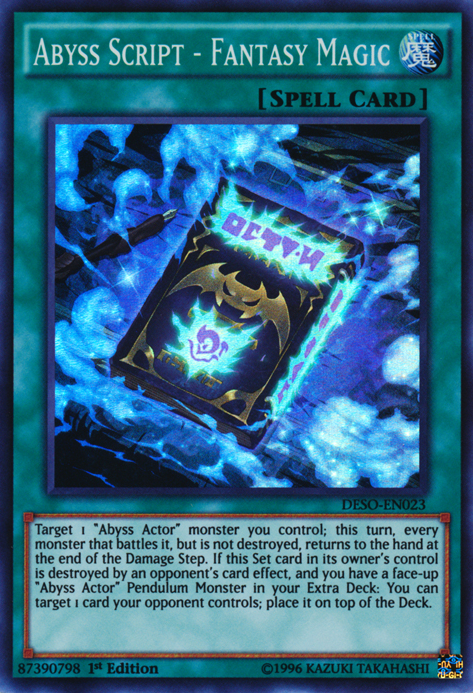 Abyss Script - Fantasy Magic [DESO-EN023] Super Rare - Evolution TCG