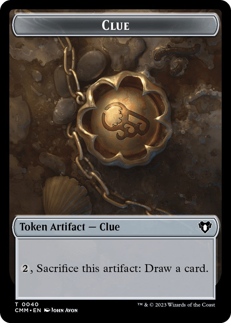 Clue // Elephant Double-Sided Token [Commander Masters Tokens] - Evolution TCG