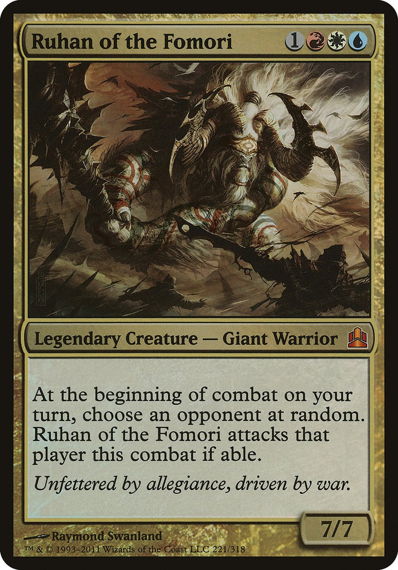 Ruhan of the Fomori (Oversized) [Commander 2011 Oversized] - Evolution TCG